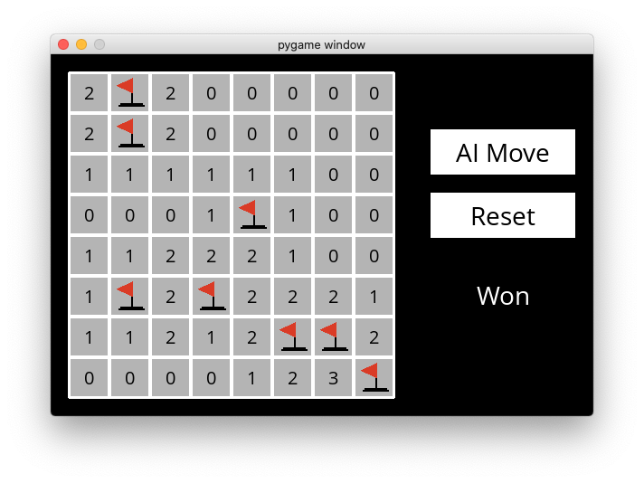 simple minesweeper python