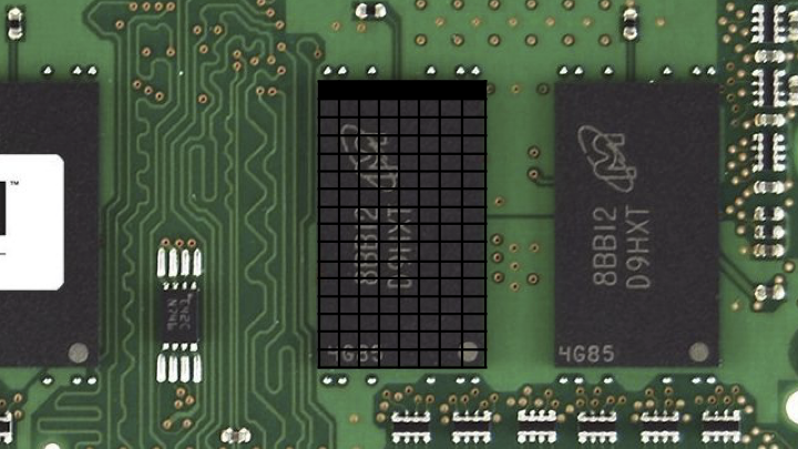 RAM chip on circuit board