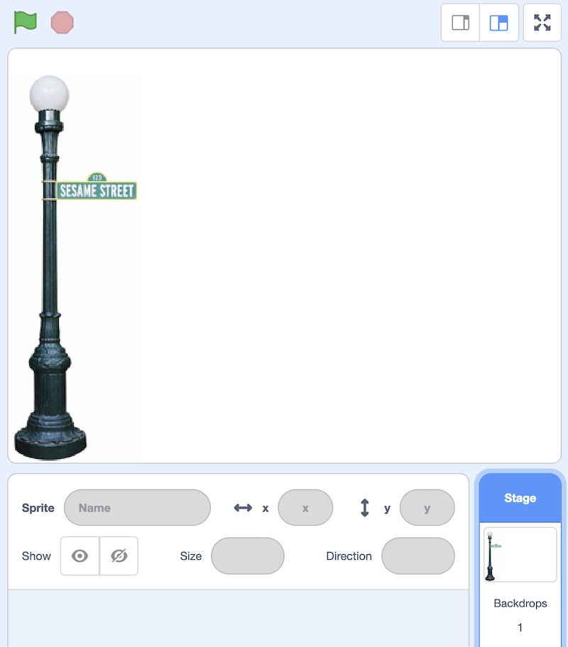 image of lamppost in Scratch's editor interface