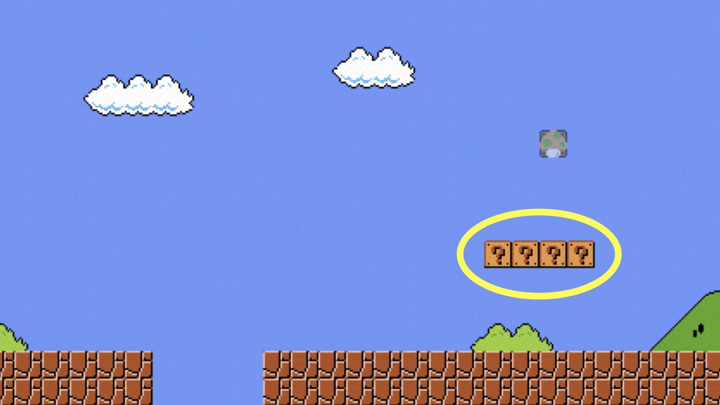 Super Mario Bros question marks