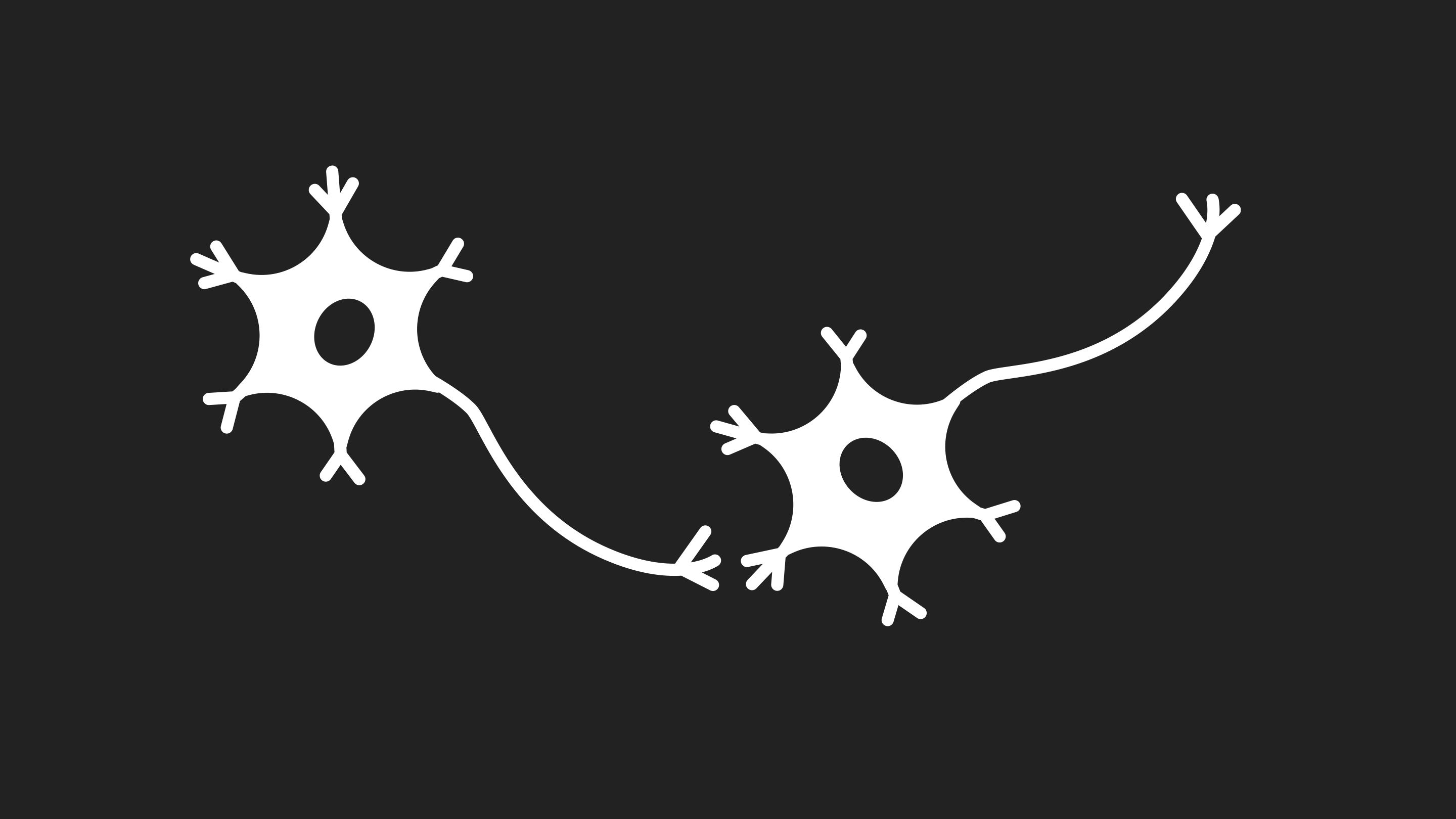 Biological neurons connected