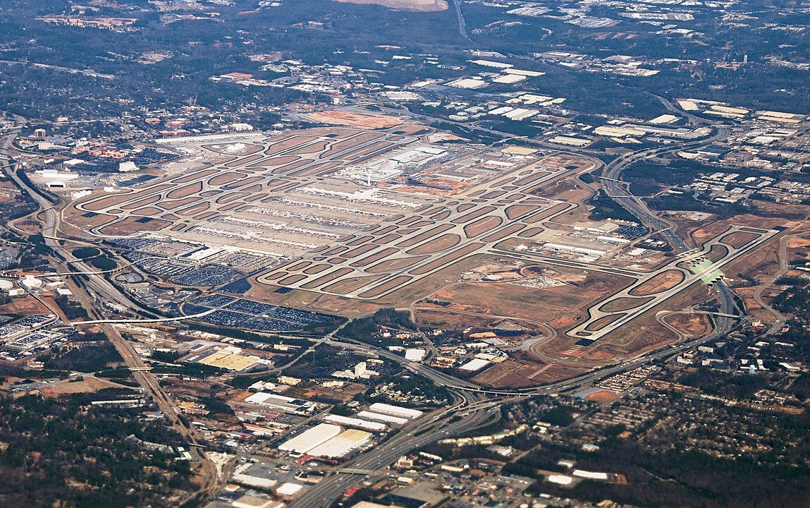 Aerial view of Hartsfield-Jackson International Airport