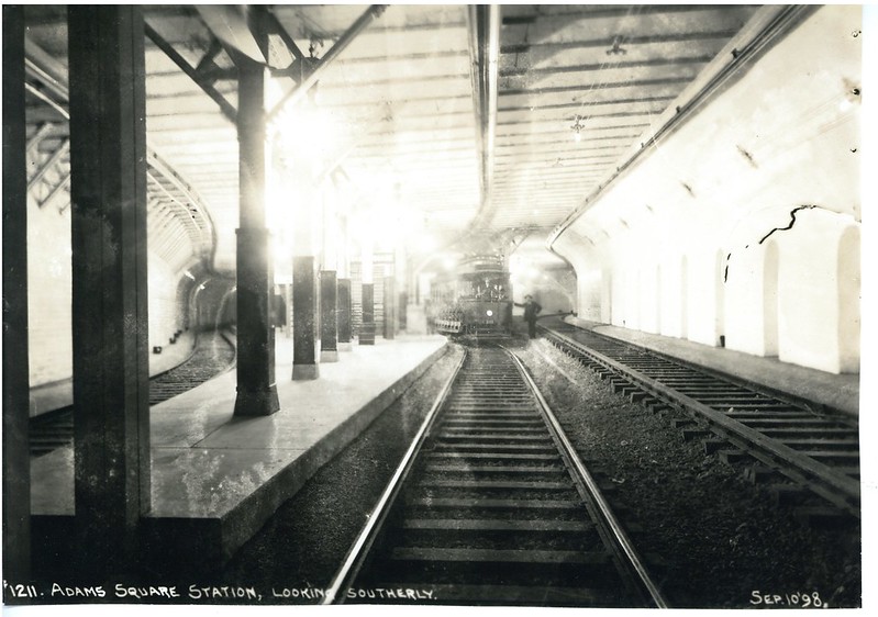 Adams Square Station, looking southerly