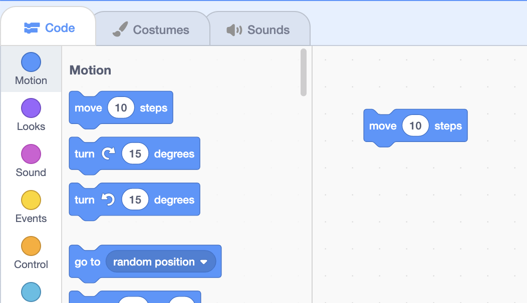 Scratch for educators: understanding coding blocks