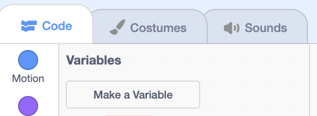 Make a Variable button