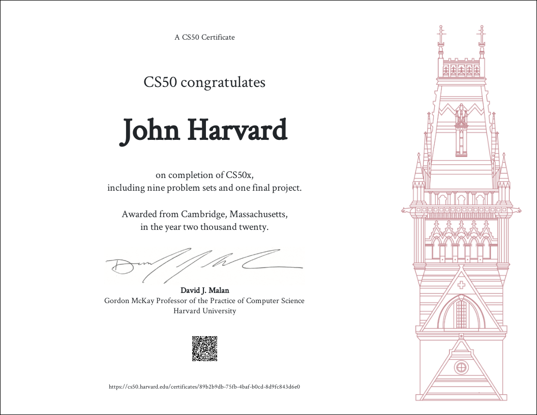 CS50 Certificate - CS50x