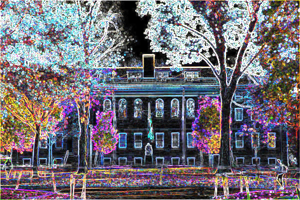 Harvard Yard with edge detection