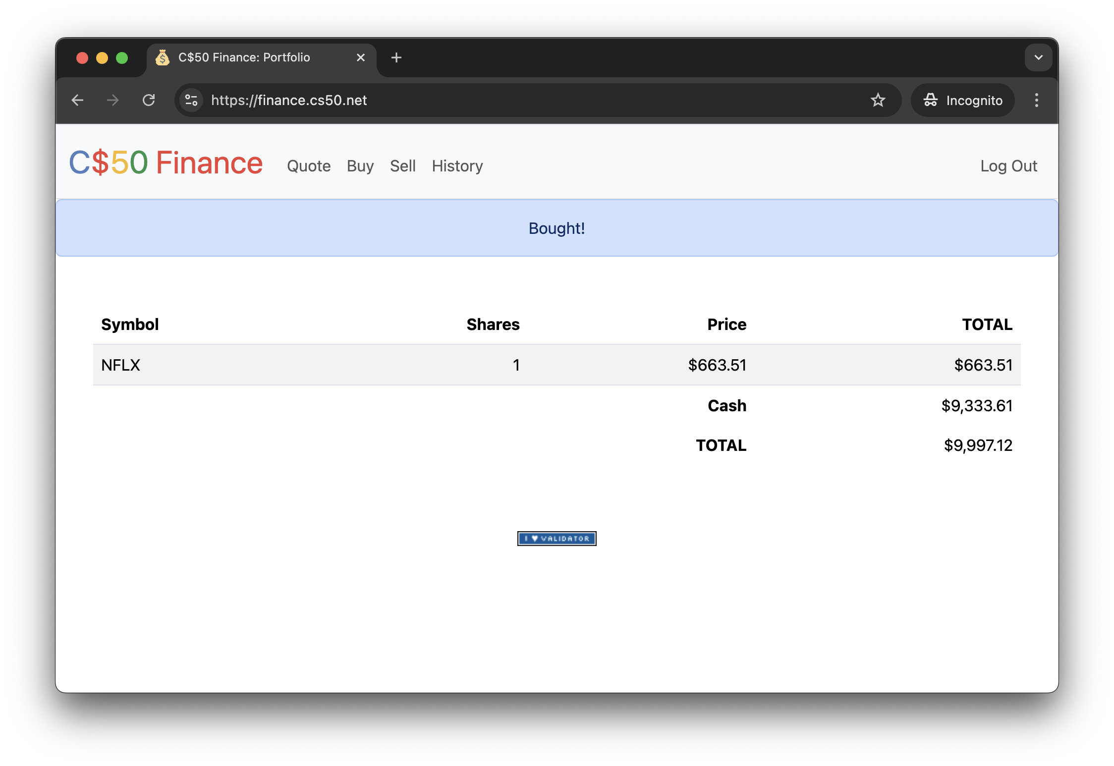 C$50 Finance - CS50x 2025